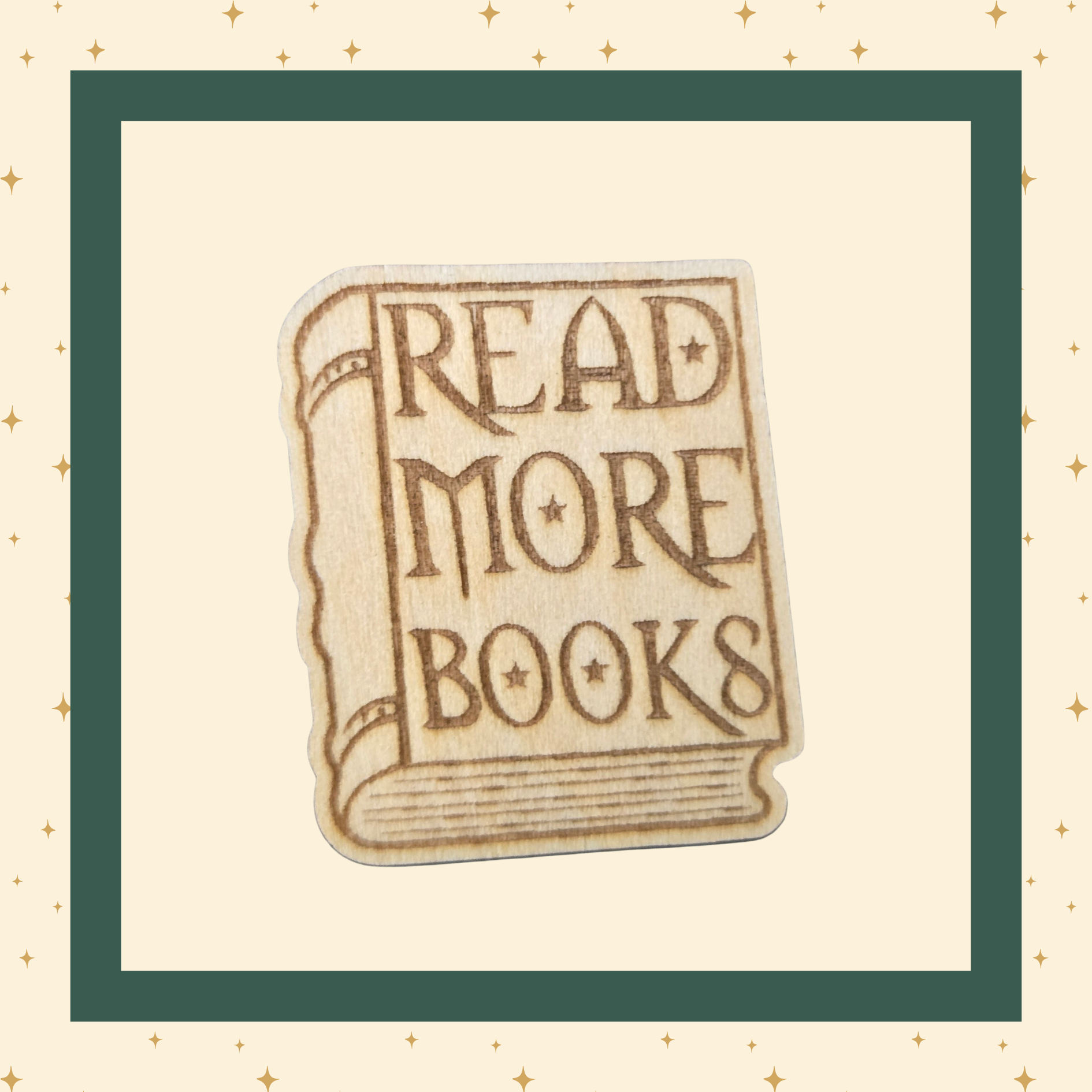 Laser-Engraved Wooden Pins & Magnets | Bookish & Fantasy Collection