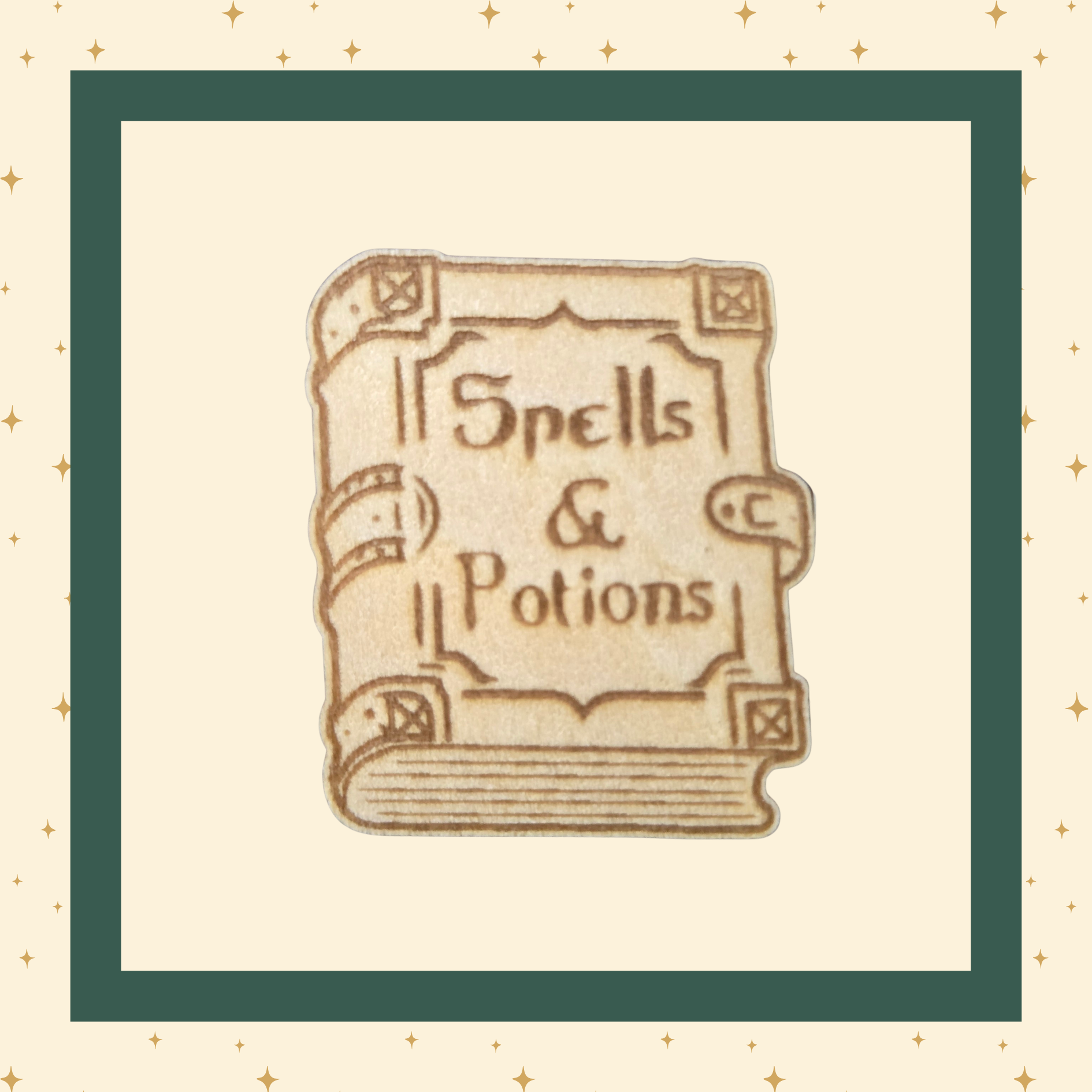 Laser-Engraved Wooden Pins & Magnets | Bookish & Fantasy Collection