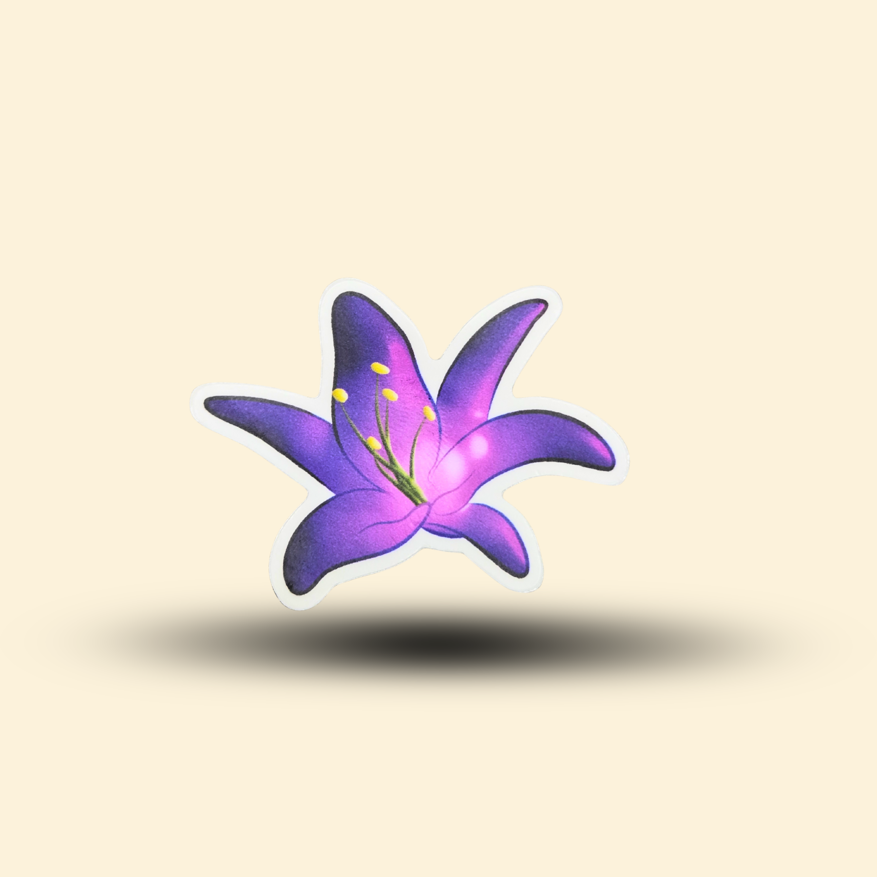 Deep purple lily sticker.